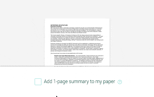 1-page summary